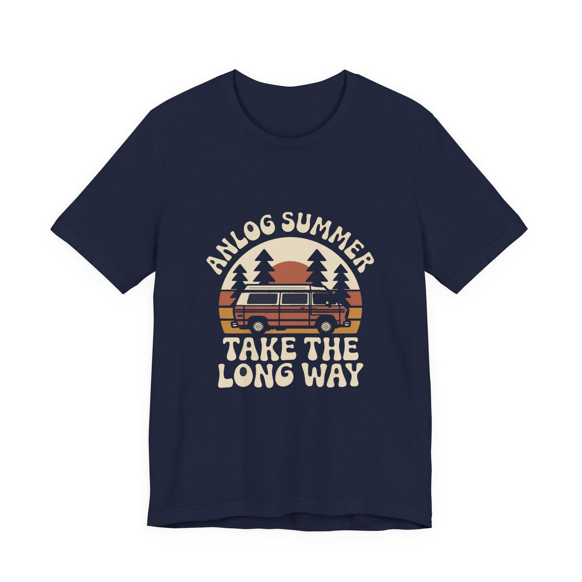 Analog Summer — Premium Retro Road Trip Van Tee color-specific T-shirt mockup