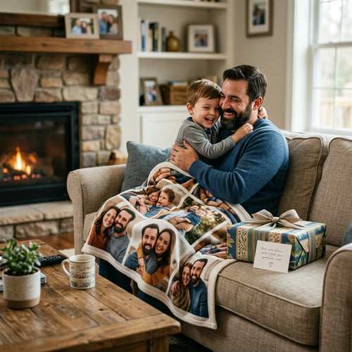 Dad Memory Photo Blanket